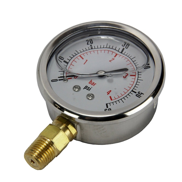 Dynamic Gauge, Glycrne Flld, 0-60 psi, 1/4" Stm Mnt 221317 - main